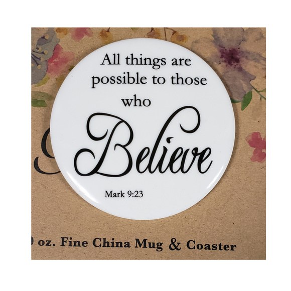 Home Essentials Believe Mark 9: 23 Mug Gift Set - Picture 2 of 6